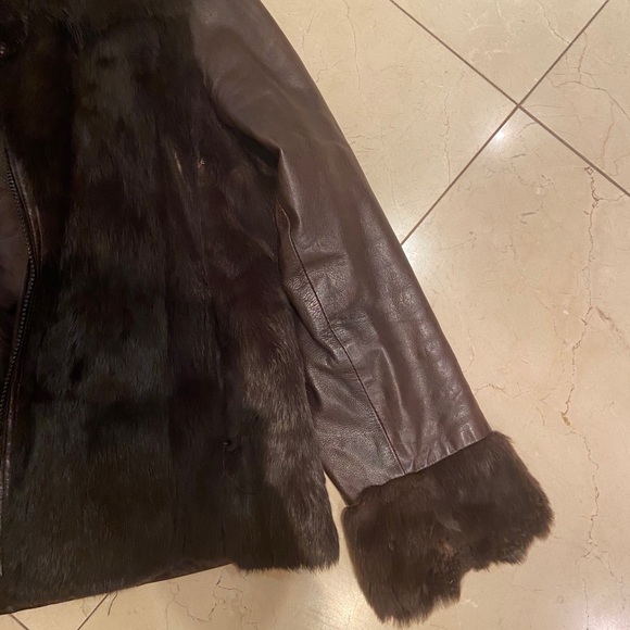 LEATHER FUR COAT!!!! - Picture 3 of 8